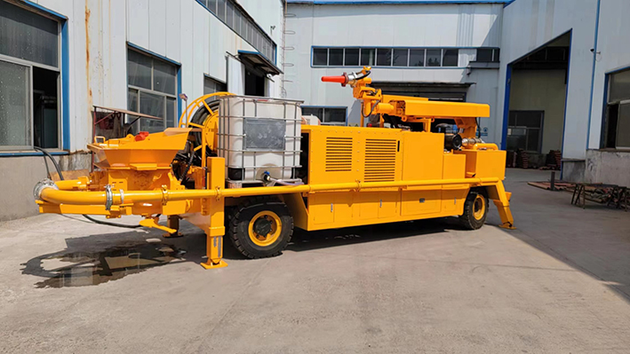 疫情防控不松懈，柴油機礦用混凝土濕式噴射車正常發(fā)貨！