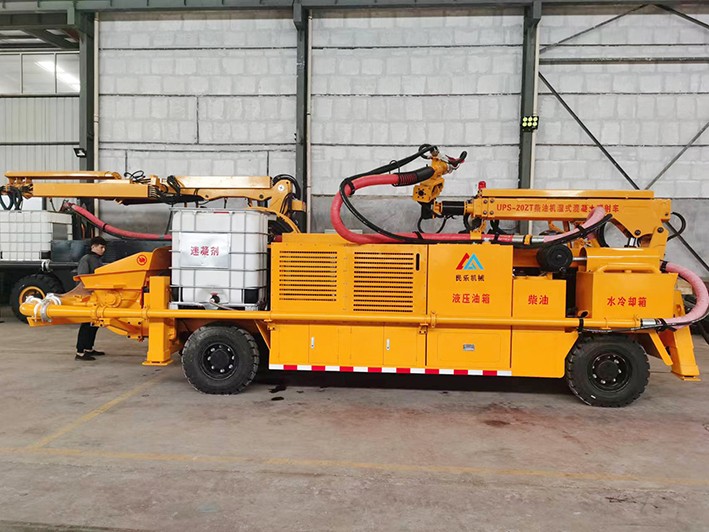 疫情防控不松懈，柴油機礦用混凝土濕式噴射車正常發(fā)貨！